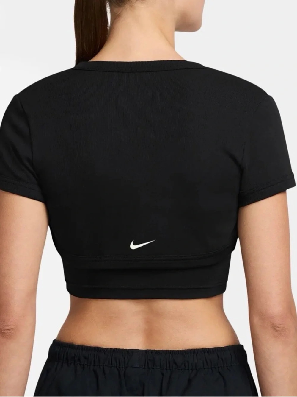 Nike Black Ribbed Square-Neck Cropped Tank with Bolero Set