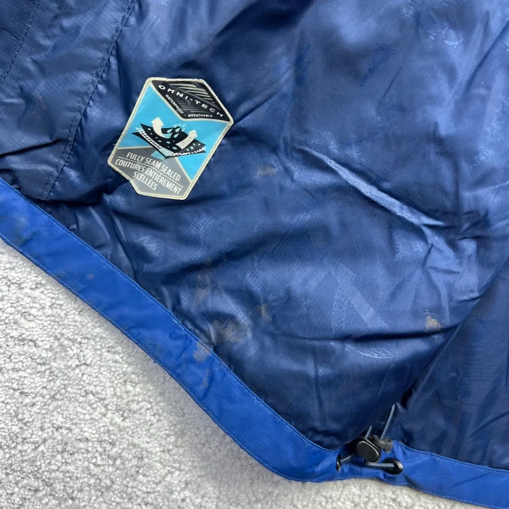 Columbia Titanium Jacket Mens Large Blue Black Omni-Tech Interchange Waterproof