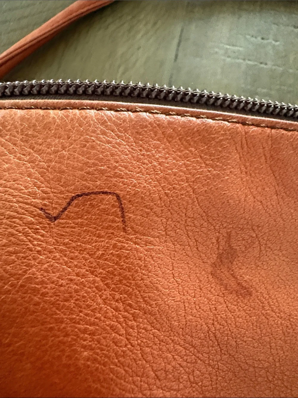 Everyday Soft Leather Shoulder Bag in Rust Orange