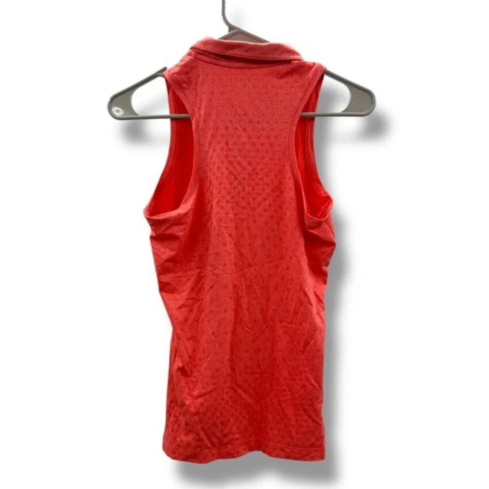 Nike Golf‎ Dri-FIT Sleeveless Polo Shirt Women's Small Coral Athletic Golf Top