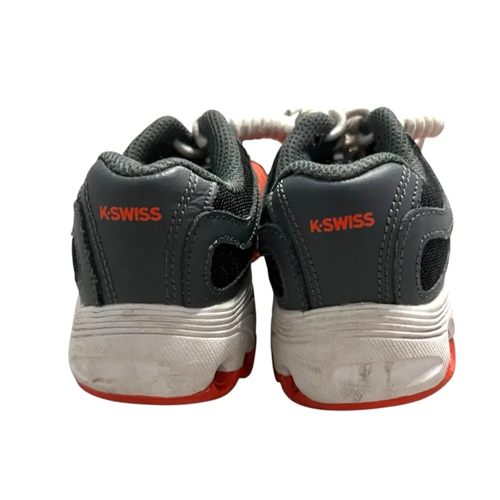 K-Swiss Sz 11.5 Kids' Black Grey & Orange Sneakers