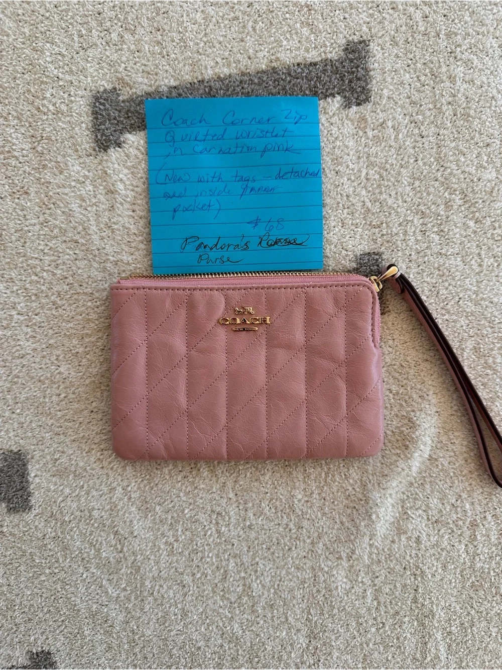 Coach quilted leather