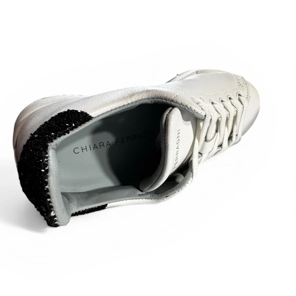 Chiara Ferragni CF2162 Alien Glitter Sneakers White EU 35 / US 5 NWB