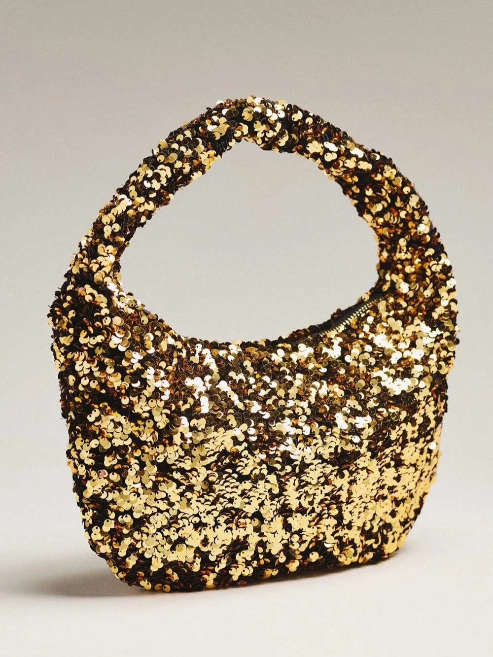 Anthropologie Paillette Sequin Crescent Bag