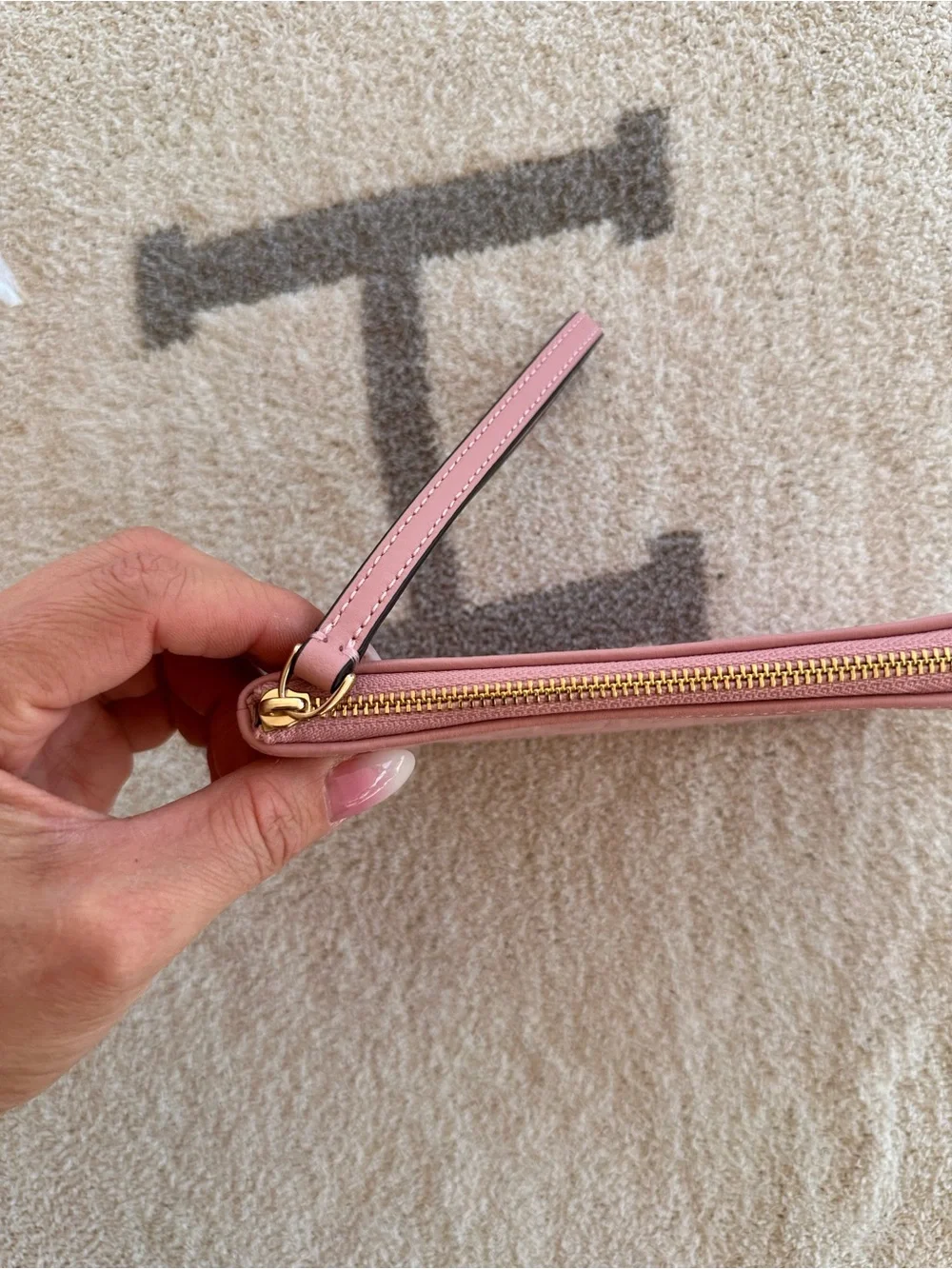 Coach wrist wristlet gold