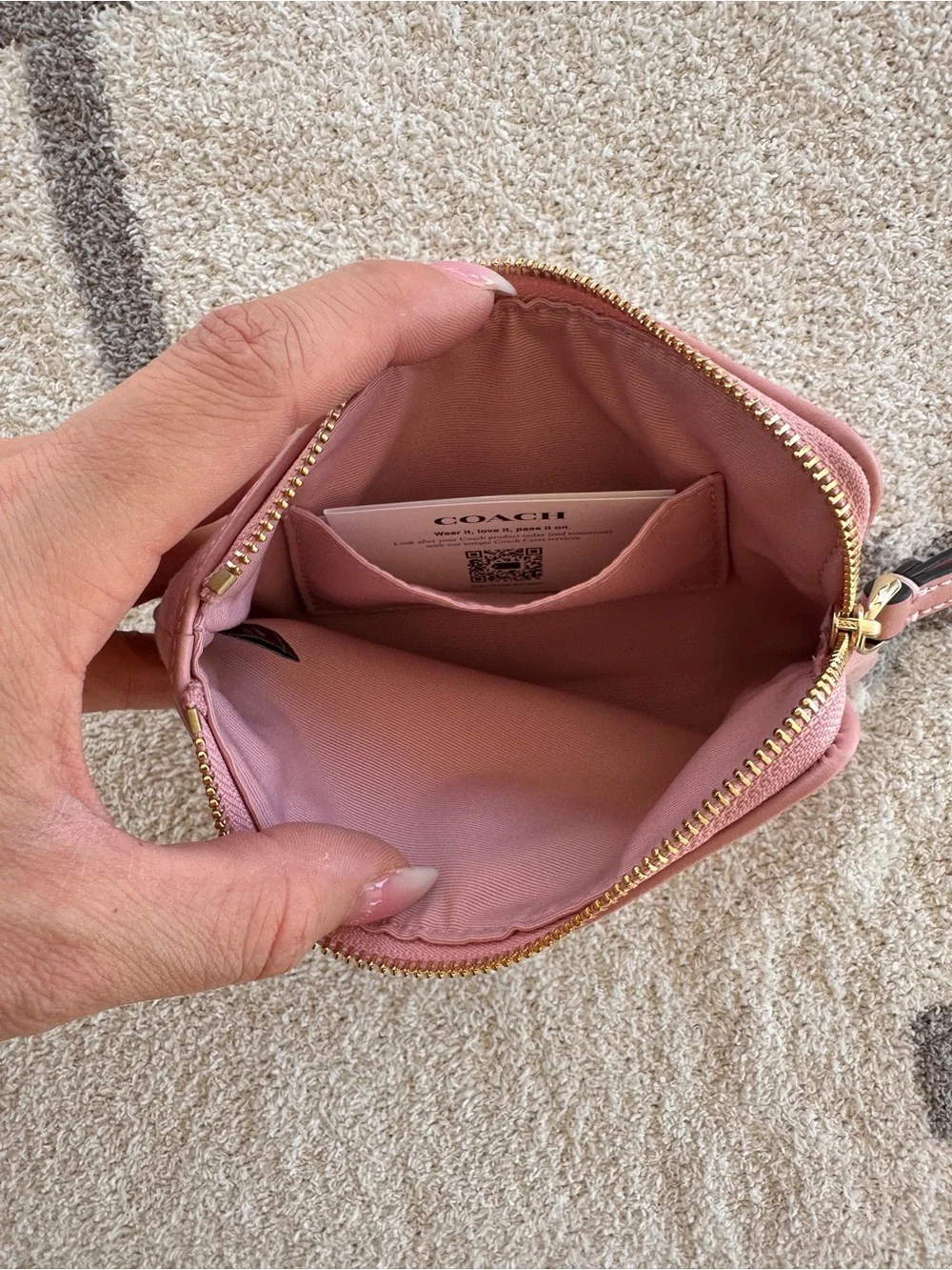 Coach gold pink tone