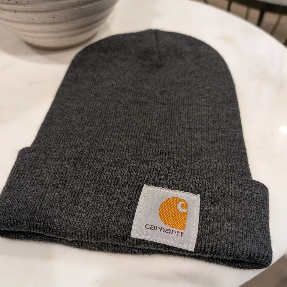 Carhartt Support The Trades Beanie Hat Charcoal Gray AH6104-M Knit OS‎