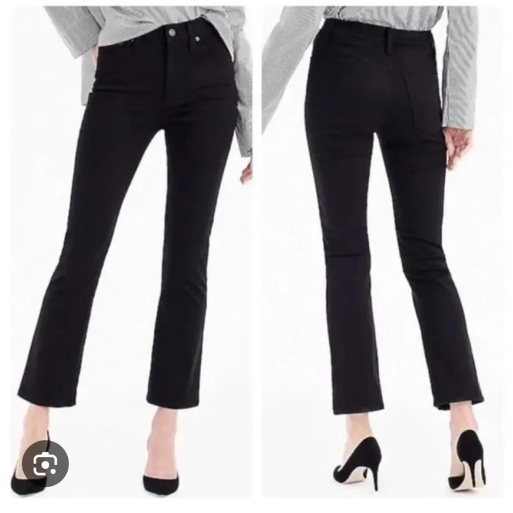 J. Crew Black Cropped Bootcut Jeans