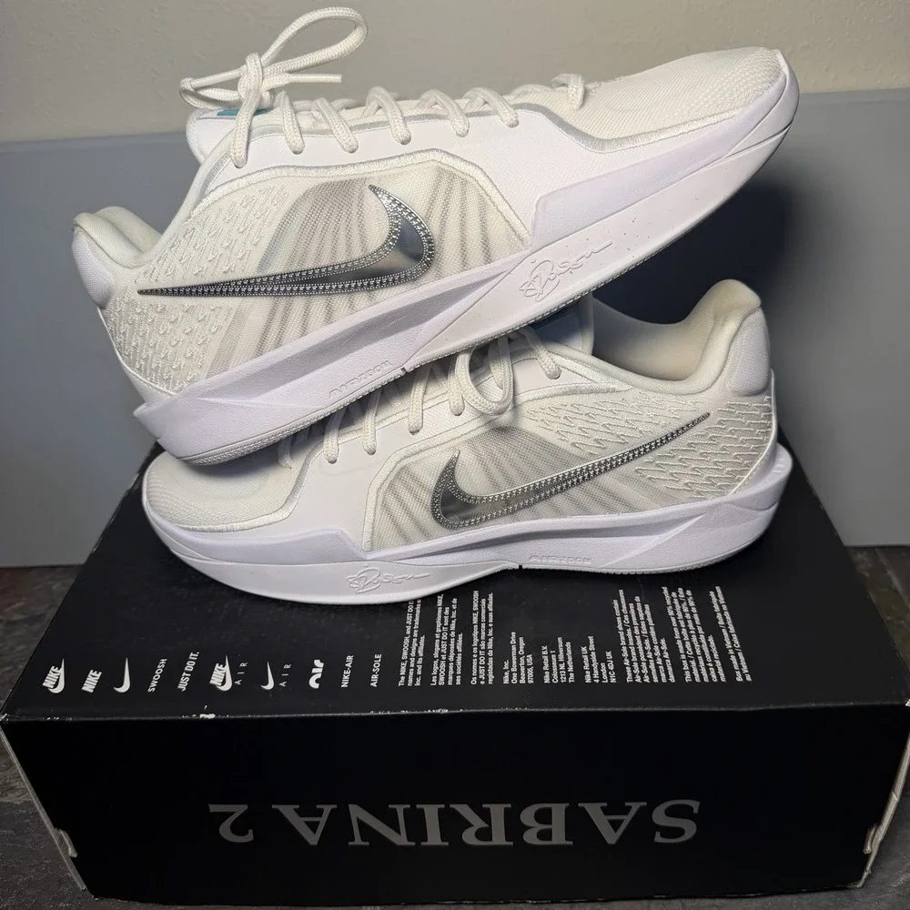 Nike Sabrina 2 White Noise Basketball FQ2174-101 Women's Size 10.5