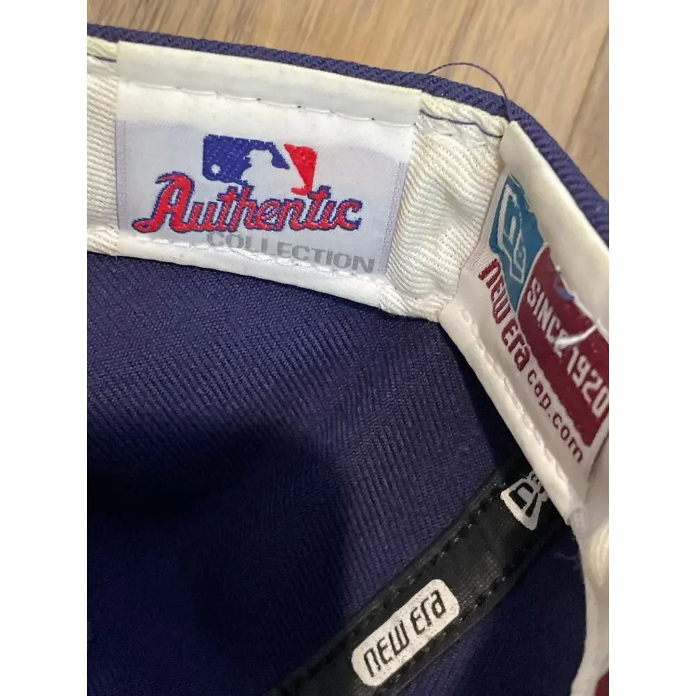 New Era 59Fifty Cleveland Indians On‑Field Hat Size 7 3/8 Vintage Made in USA
