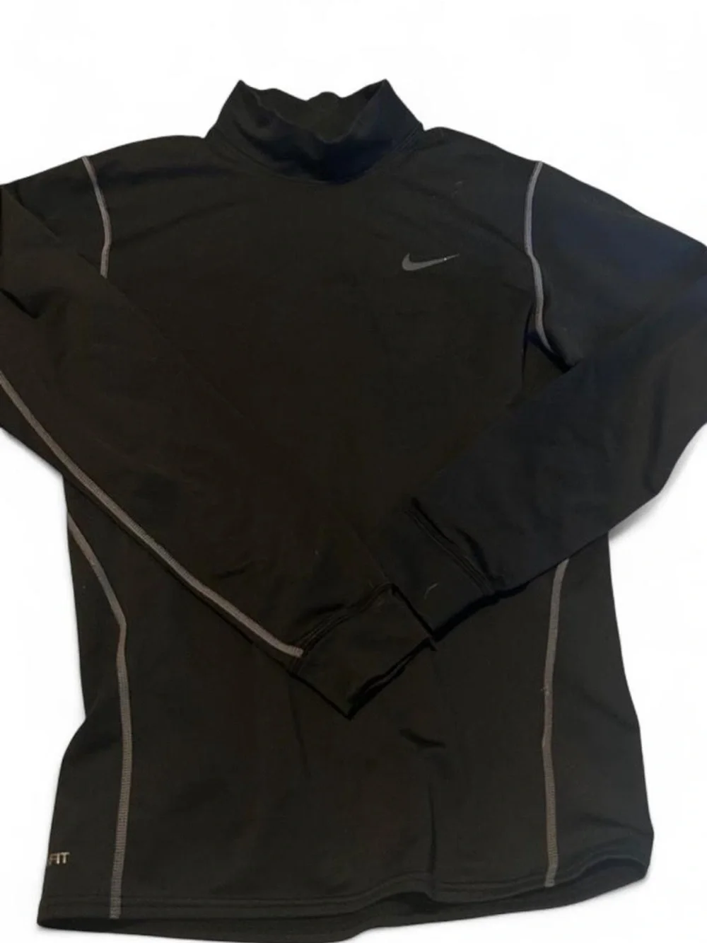 Nike Black Long-Sleeve Turtleneck Performance Top