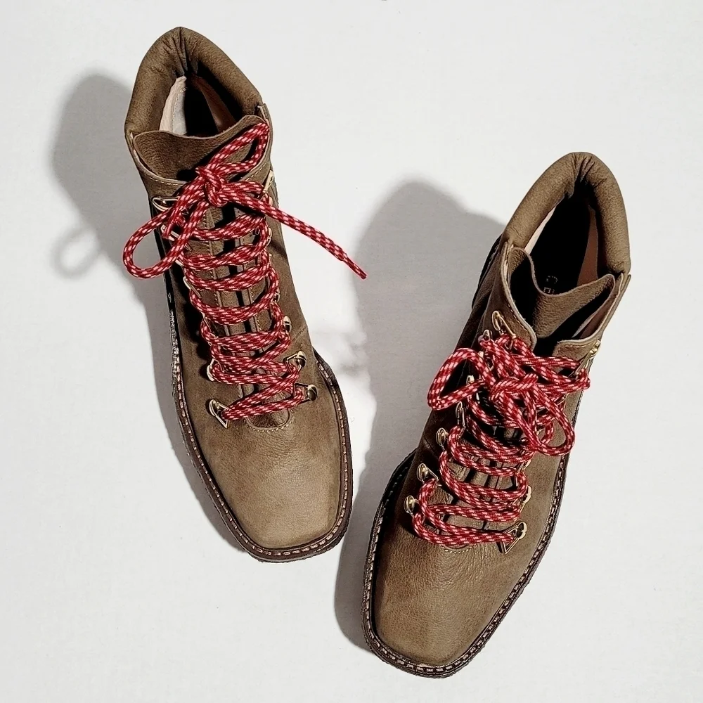 CECELIA NEW YORK Helga Platform Wedge Hiker Boots