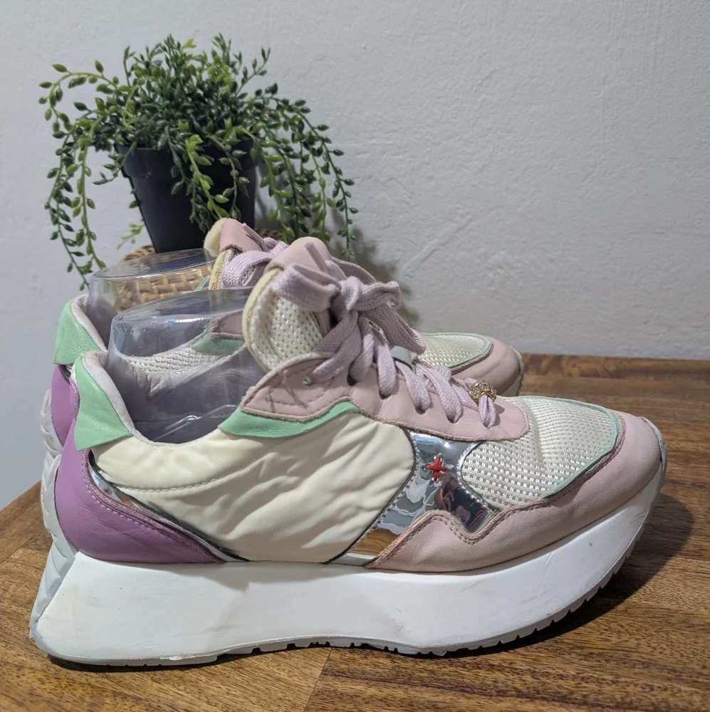 michele milano  lopriore  chunky‎ Women's Sneakers in Pink and White