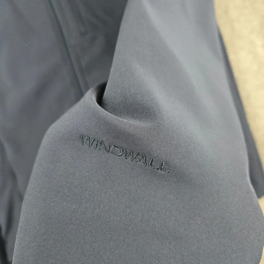 The North Face WindWall Jacket Mens Small Navy Blue Softshell Full Zip Logo
