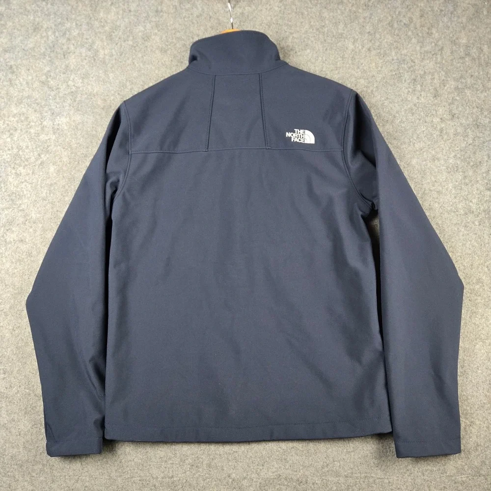 The North Face WindWall Jacket Mens Small Navy Blue Softshell Full Zip Logo