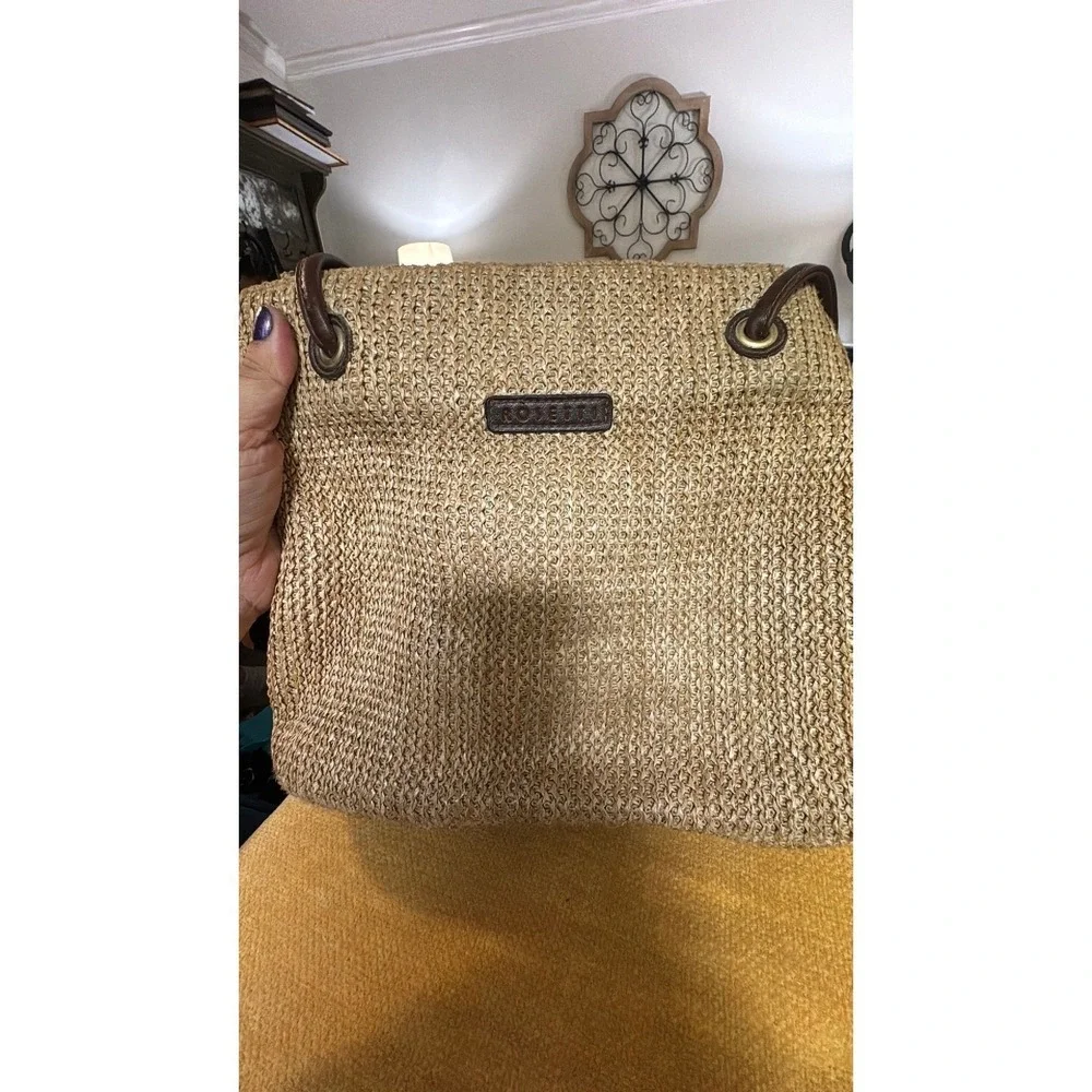 Rosetti Woven Straw Crossbody Bag Tan Brown Summer Boho Shoulder Bag
