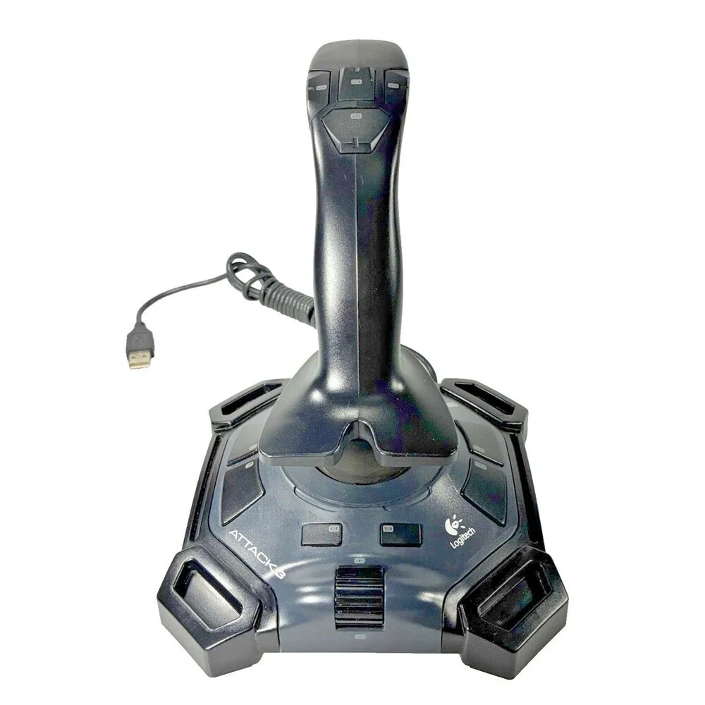 Tested Logitech Attack 3 USB Wired Black Gaming Joystick Model J-UJ18 Tested