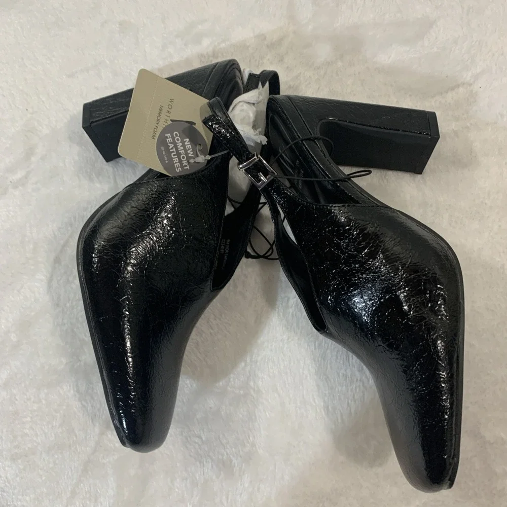 Worthington Saranack Womens Square Closed Toe Block Heel Pumps