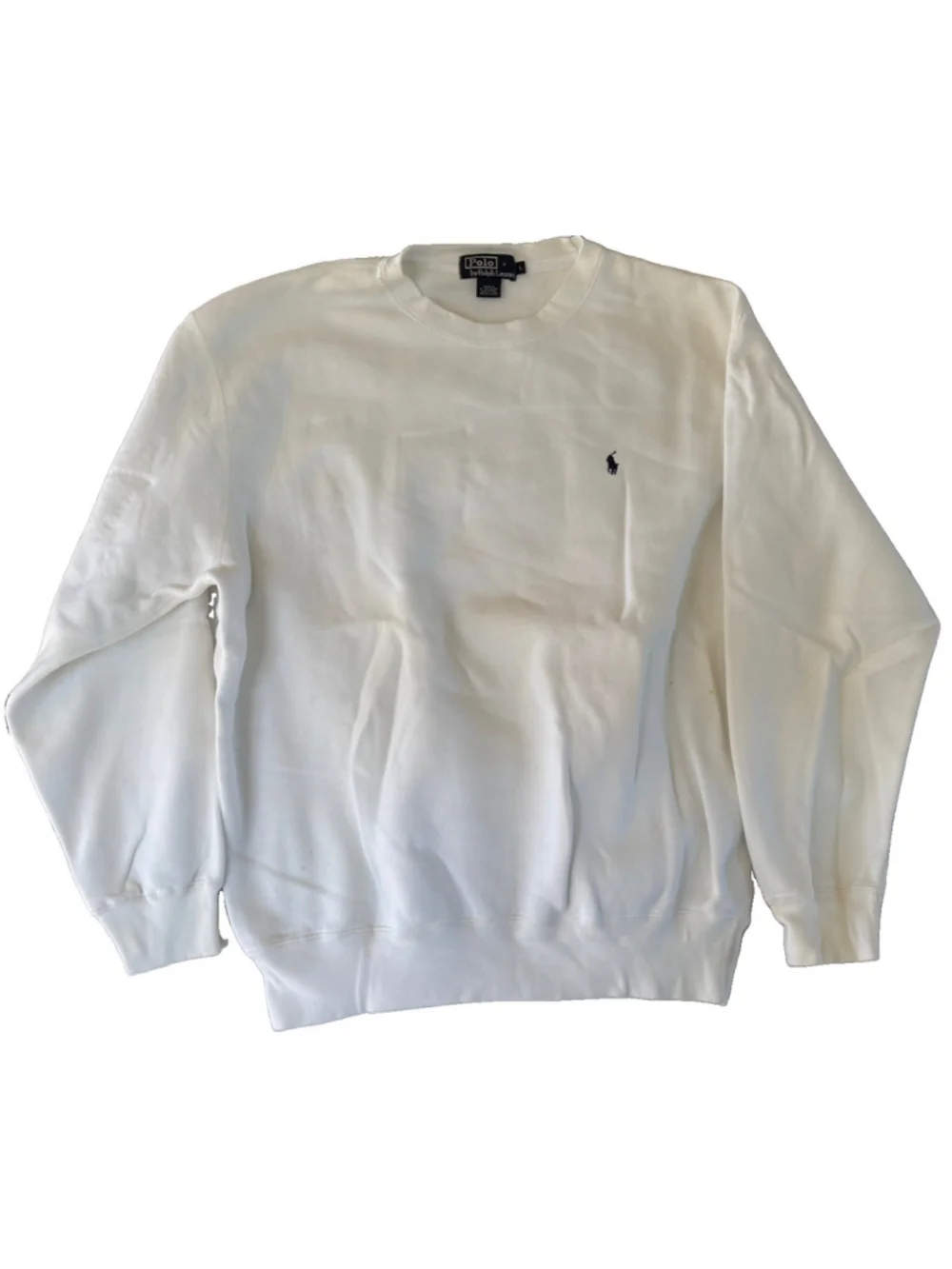 Vintage POLO Ralph Lauren Men’s Crew Neck Sweatshirt Large White