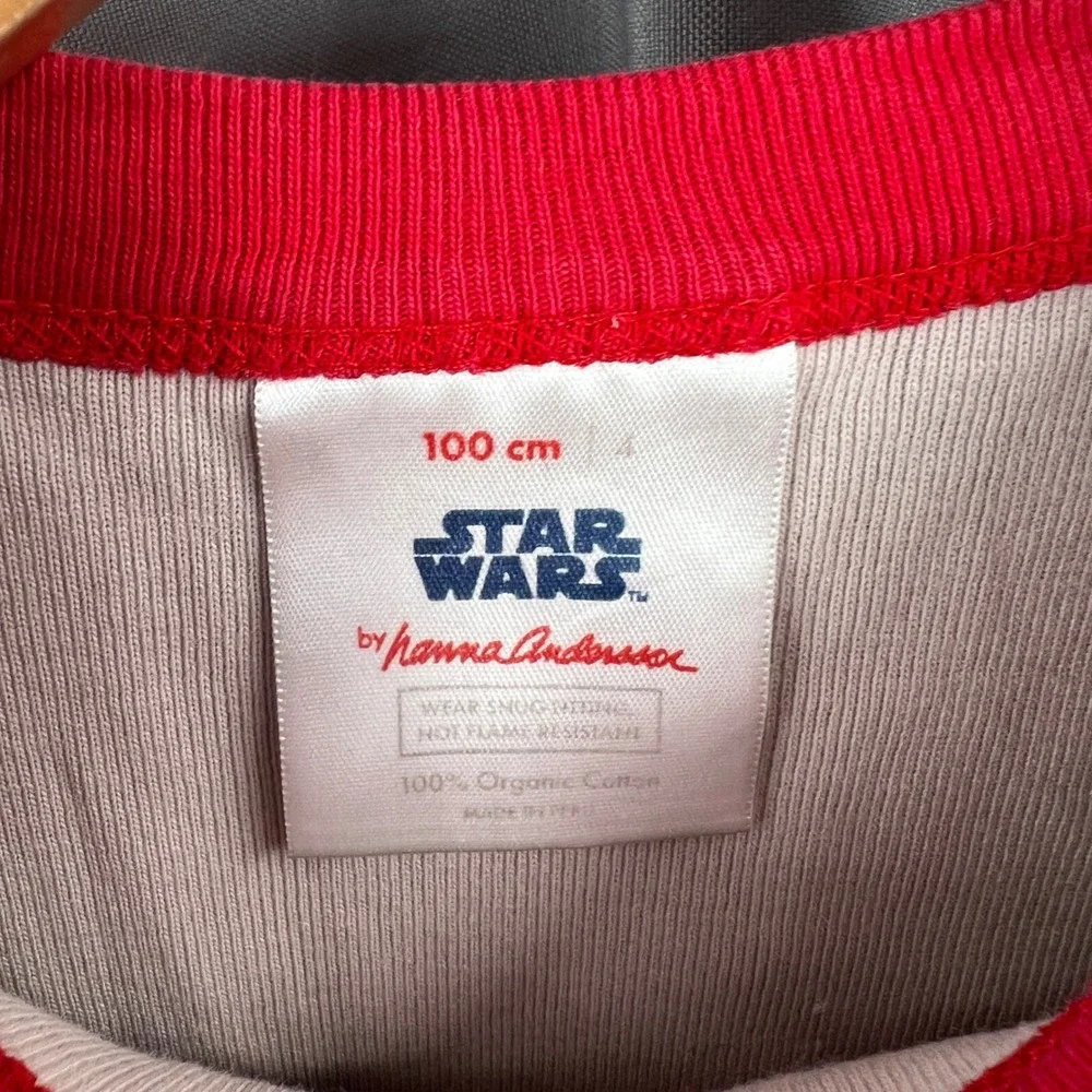 Hanna Andersson Star Wars Pajamas Organic Cotton Kids Size 4 Darth Vader‎