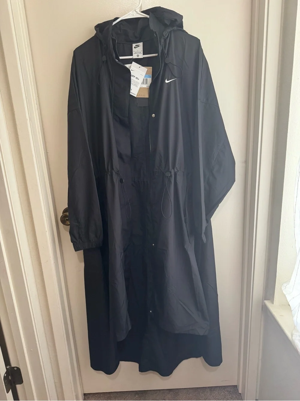 Nike Sportswear Essential Trench Coat Jacket with hoodie