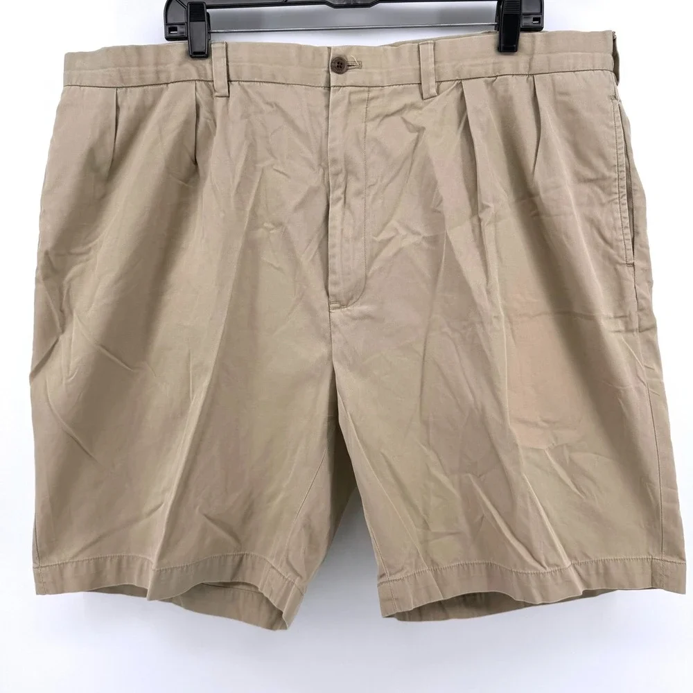 Polo Golf Ralph Lauren Fairway Golf Short Mens 42 Khaki Tan Pleated Cotton Chino