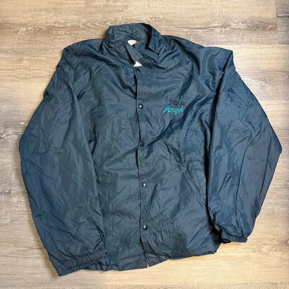 Vintage NYC Transit MTA Coaches Jacket Navy Blue Angel Auburn Sportswear Large