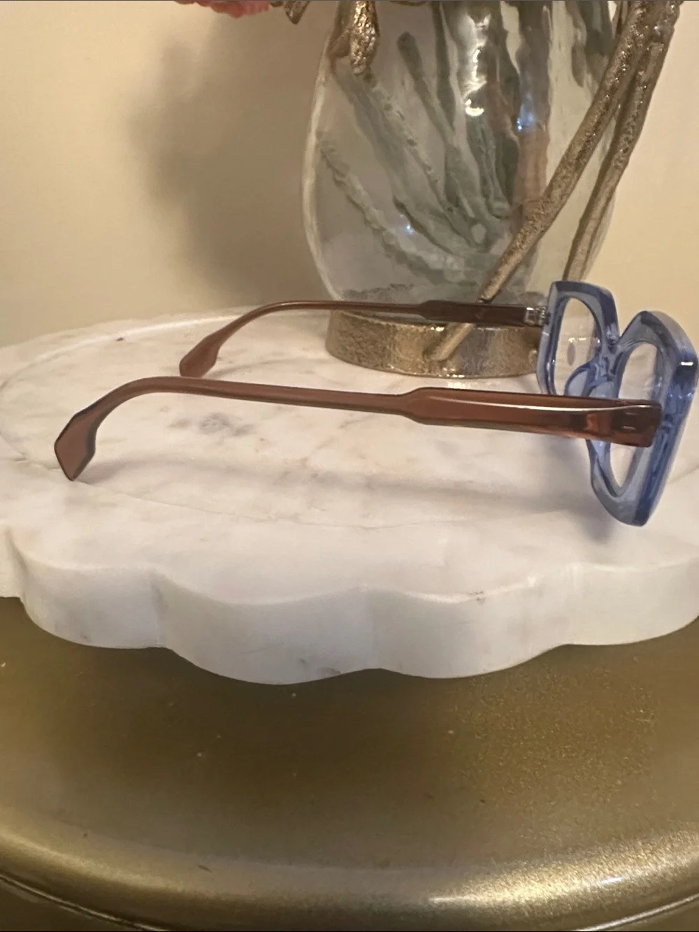 Translucent Periwinkle Cat-Eye Reading Glasses