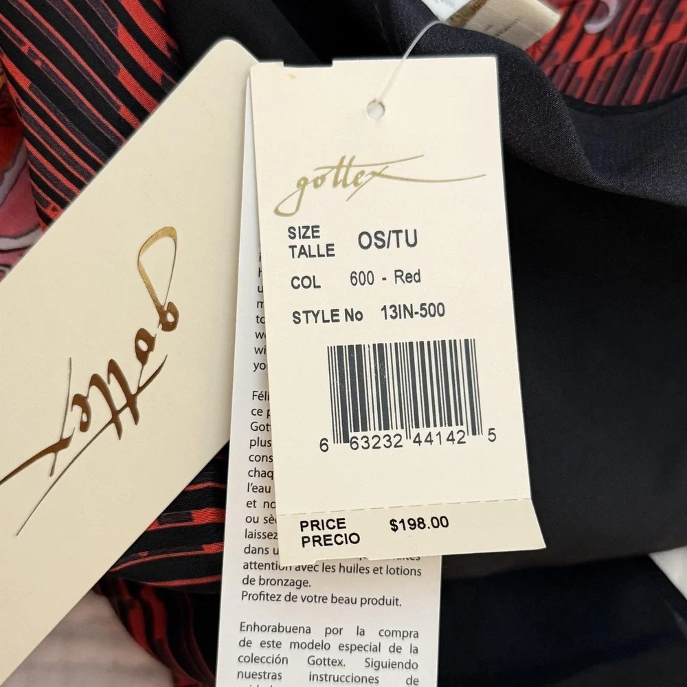 Gottex red floral