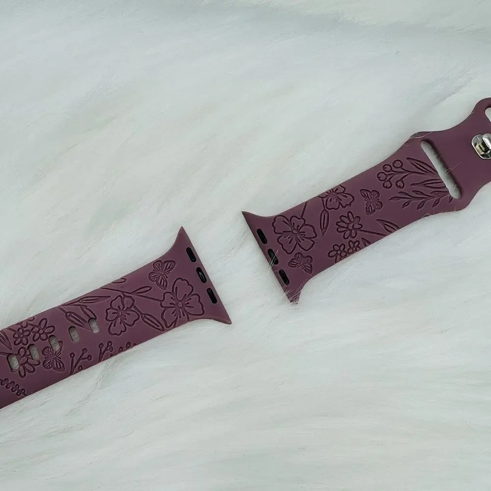 Floral Design Apple Watch Bands 42mm 44mm 45mm 49mm