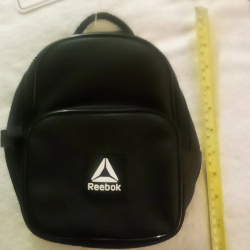 Reebok Black Mini Backpack with White Logo