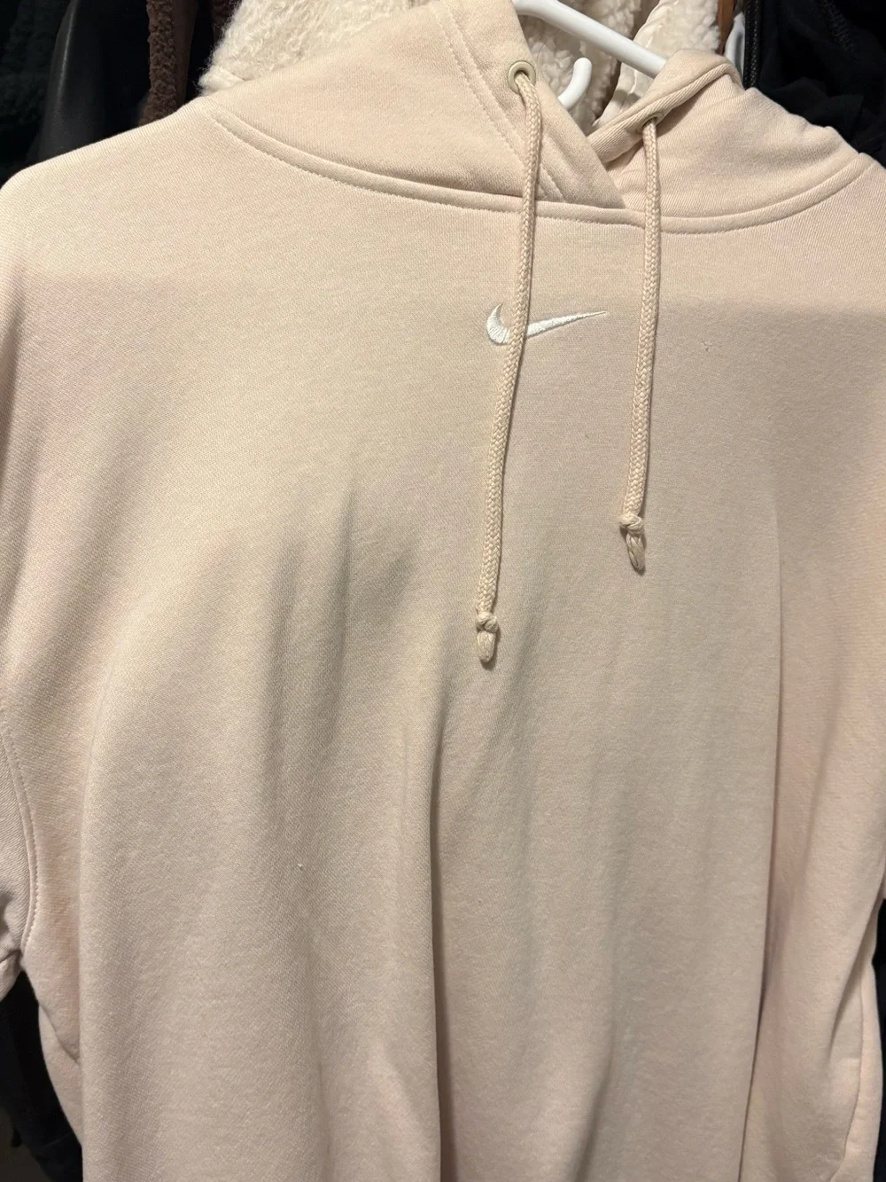 Nike Hooded Sweatshirt in Light Beige