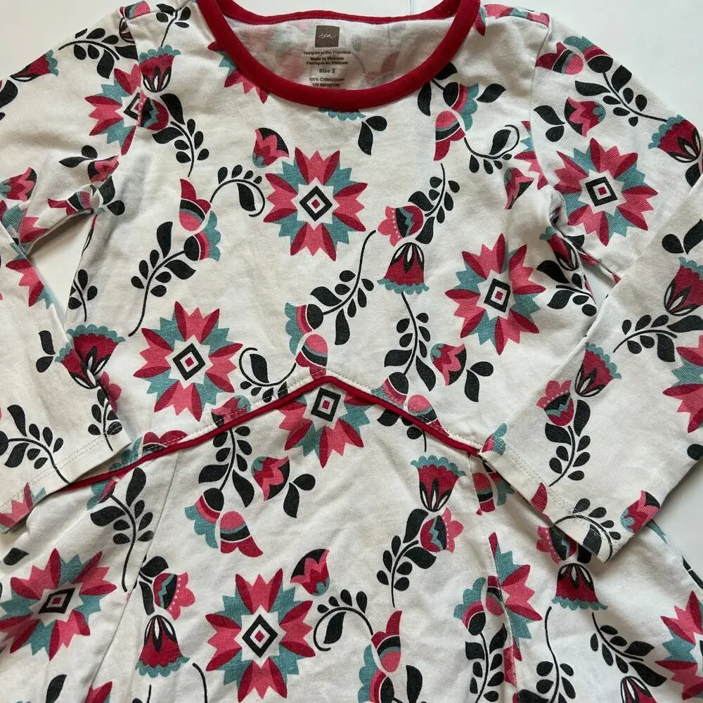 Tea Collection 100% Cotton Floral Dress 2Y