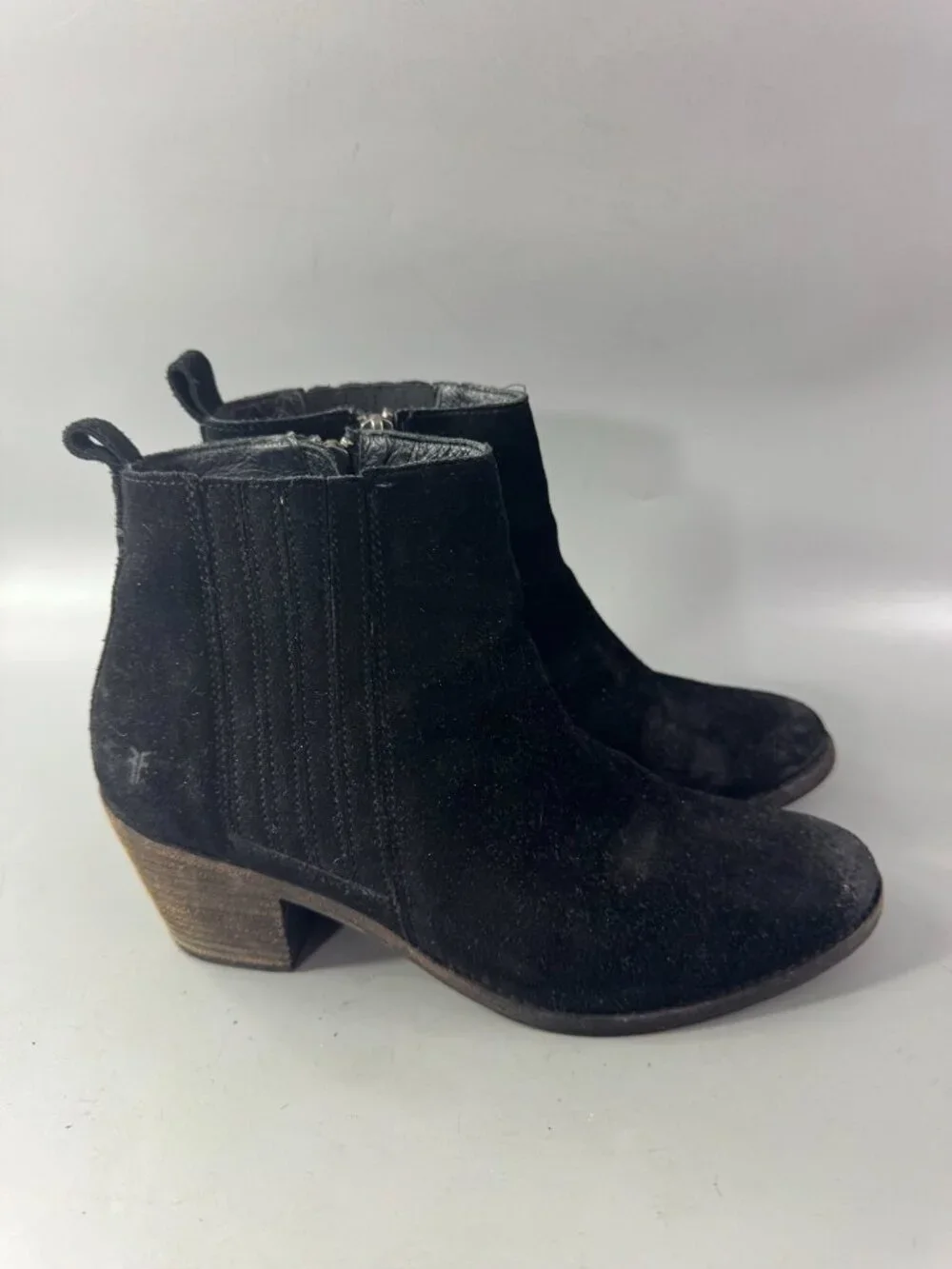 Frye buffed heels