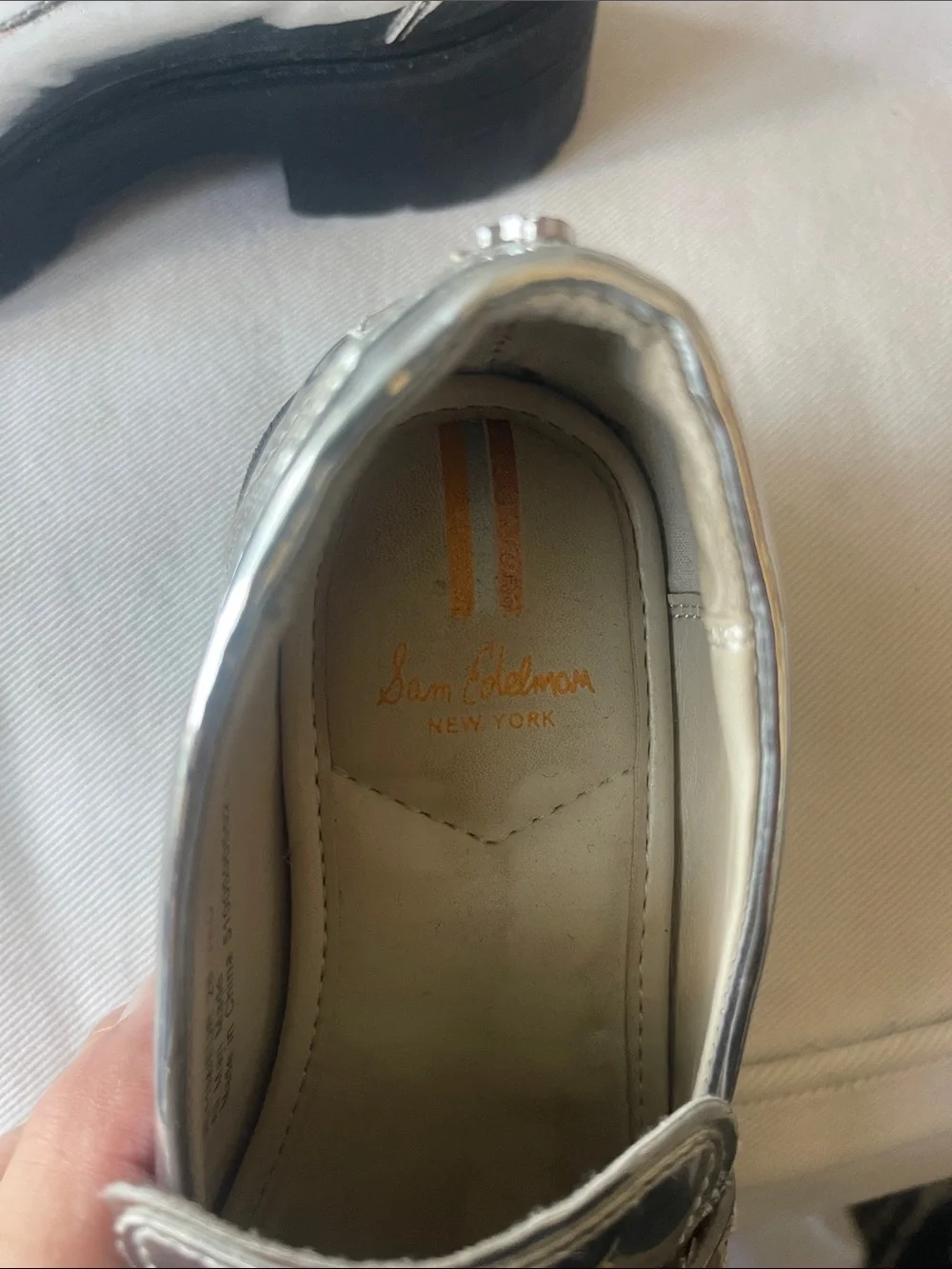 Sam Edelman shiny metallic