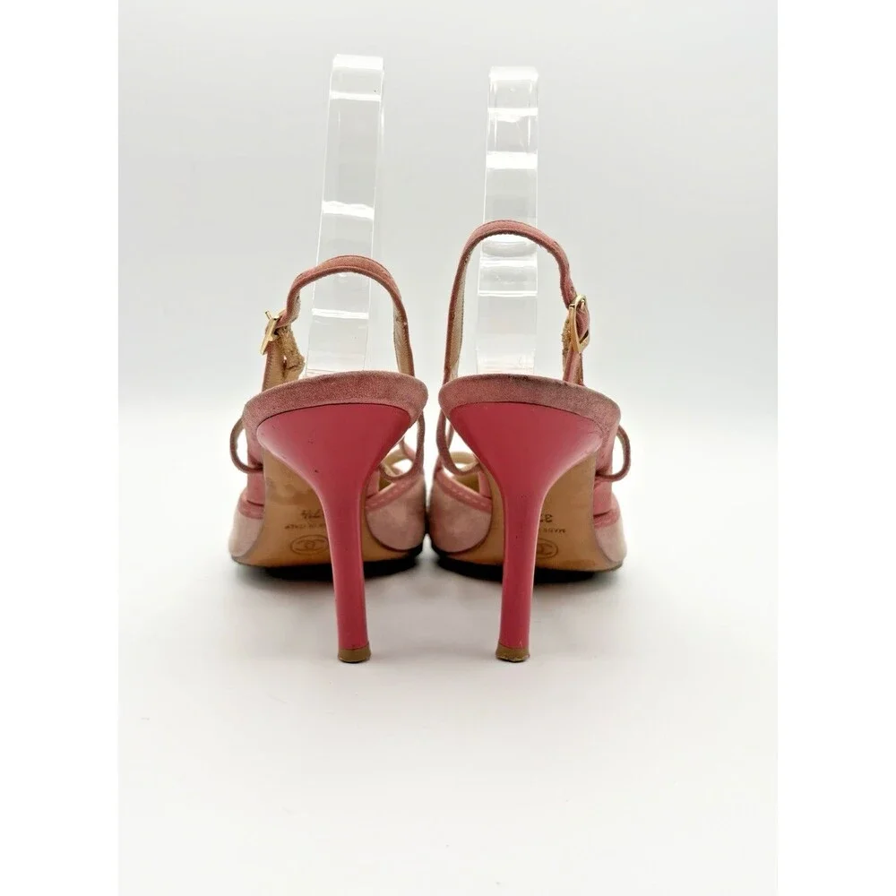 CHANEL pink suede