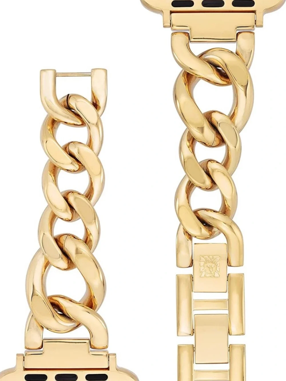 Anne Klein Gold Tone Chunky Link Apple Watch Band 42/44/45