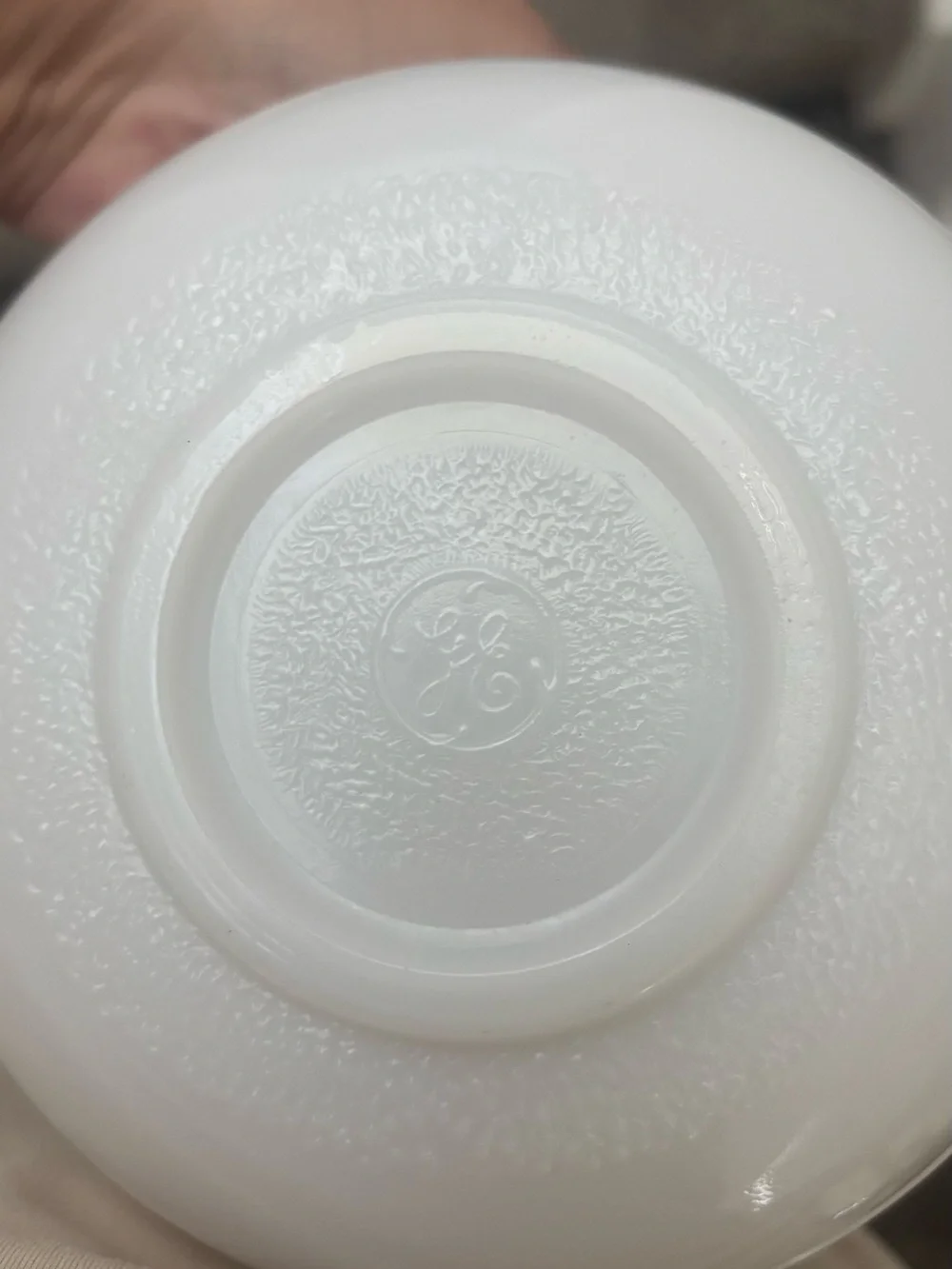 Vintage General Electric Milk Glass Mixing Bowl