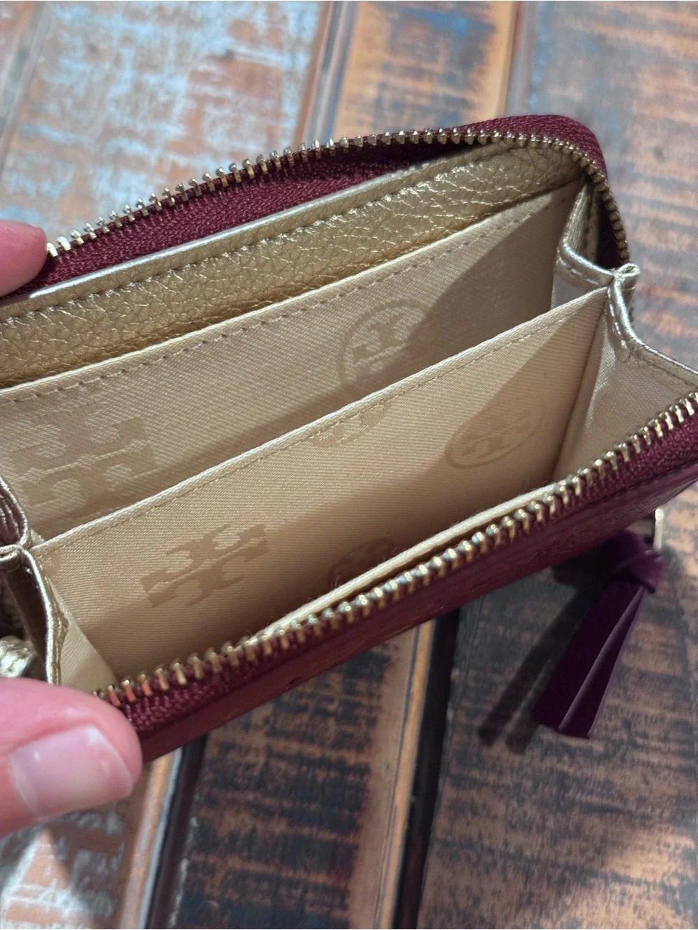 Tory Burch pebbled leather