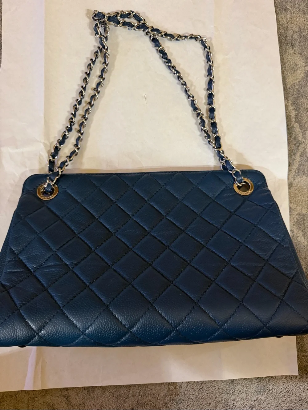 CHANEL quilted leather