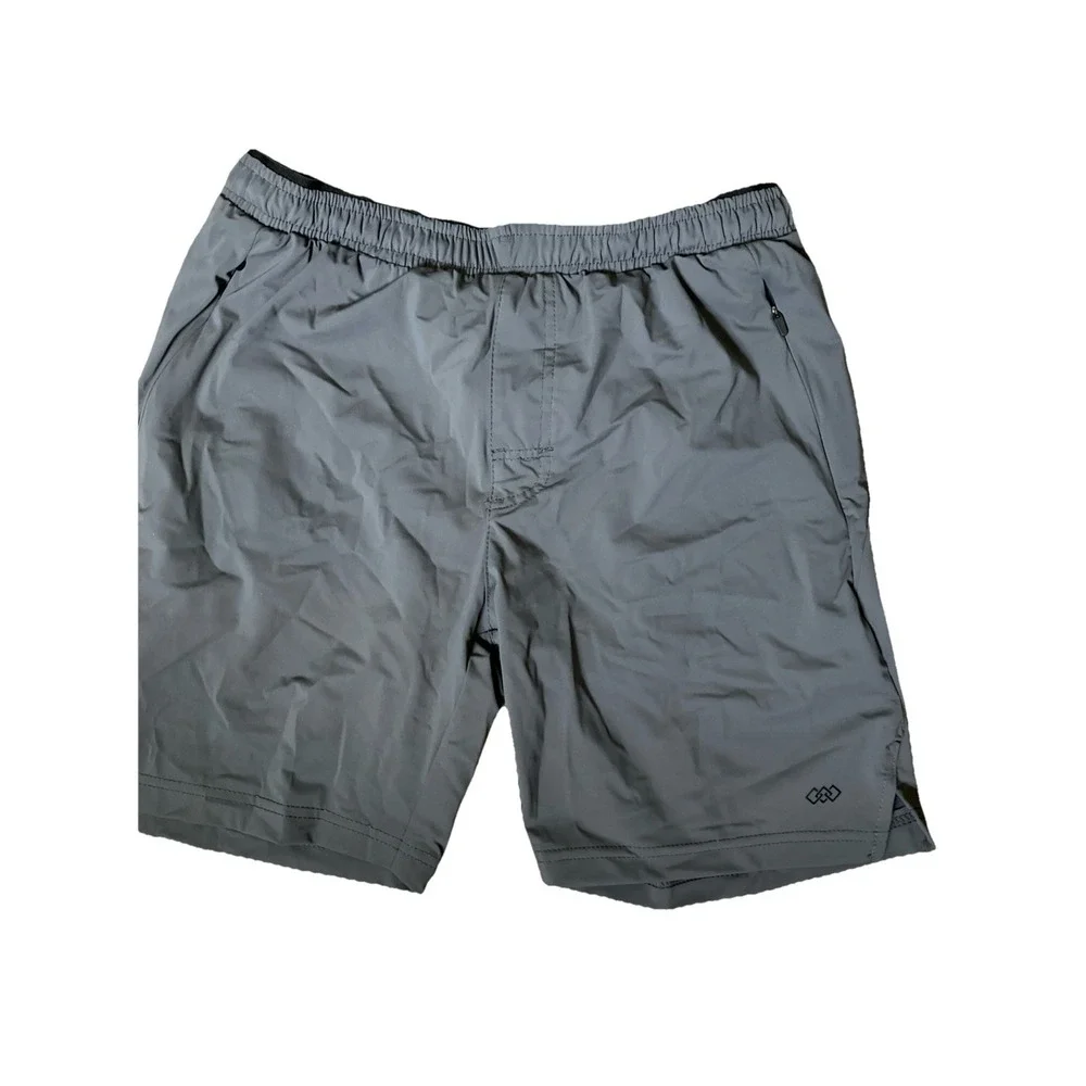Legend Athletic/Running Shorts Men Small Charcoal Gray Elastic Waist Pockets