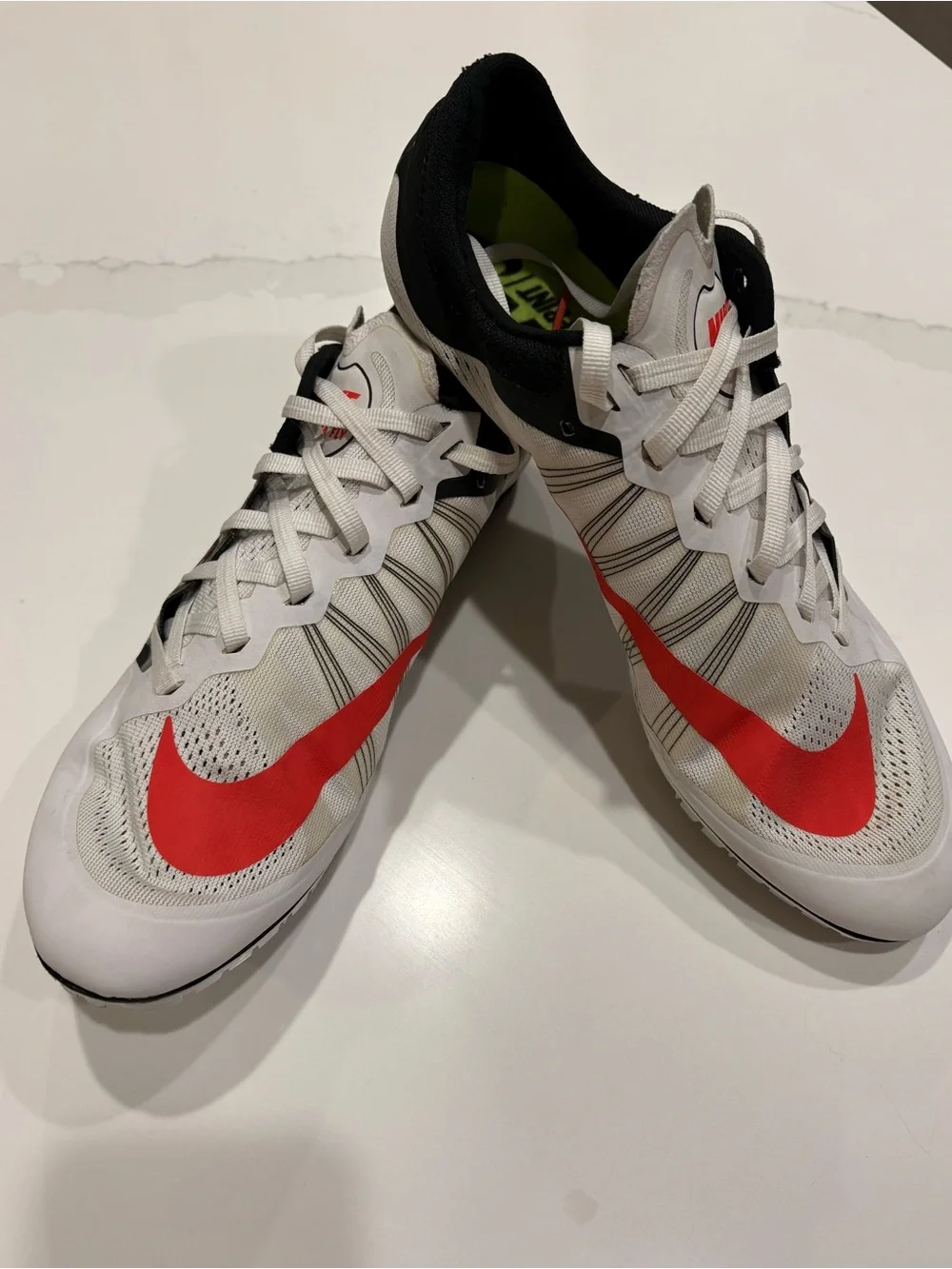 Nike Zoom JA Fly 2 Track sprint spikes.  Performance running track sprint shoes.