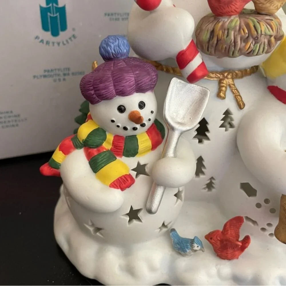 PartyLite happy snowmen