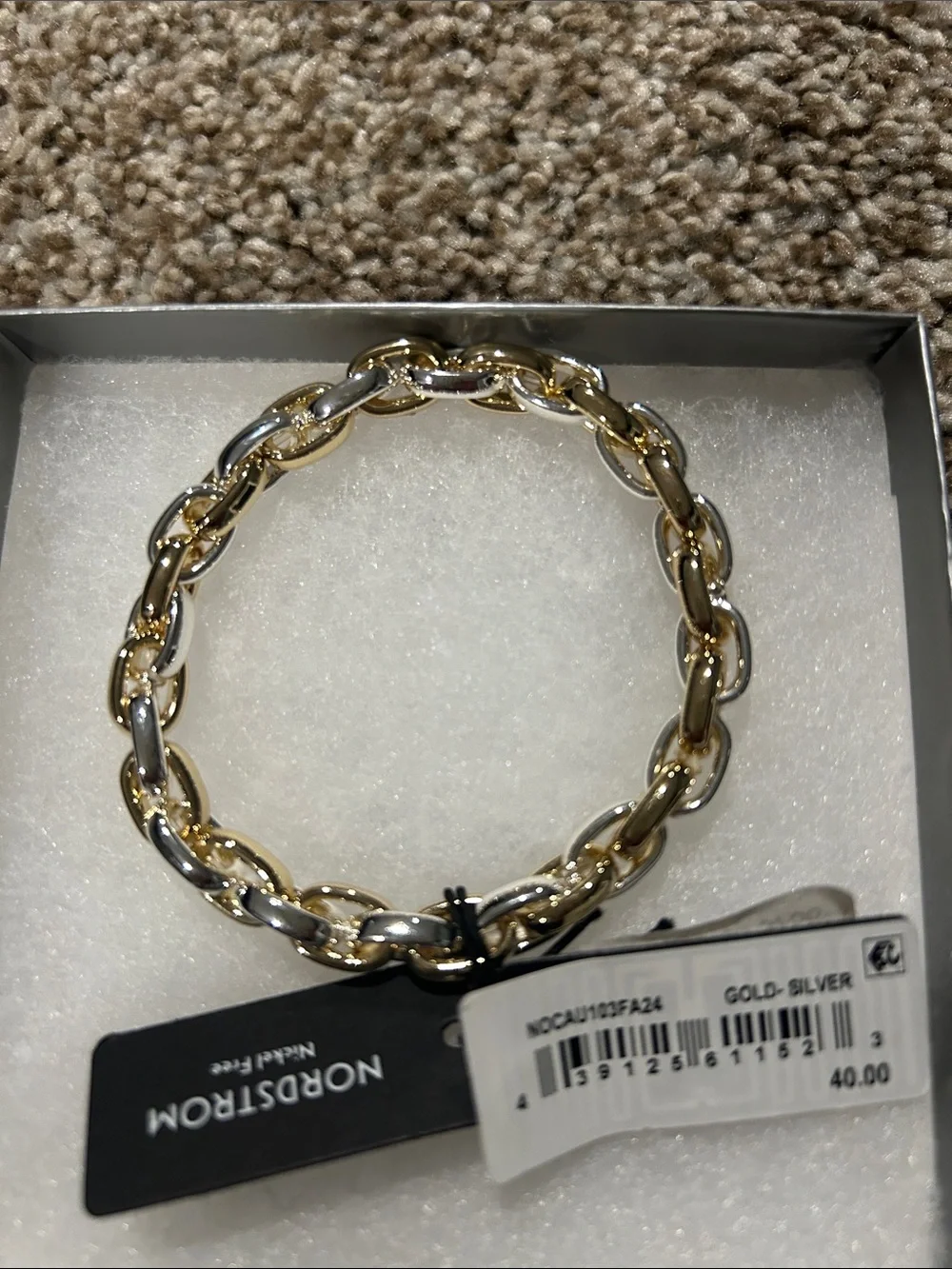 Nordstrom Gold and Silver Chain-Link Bracelet
