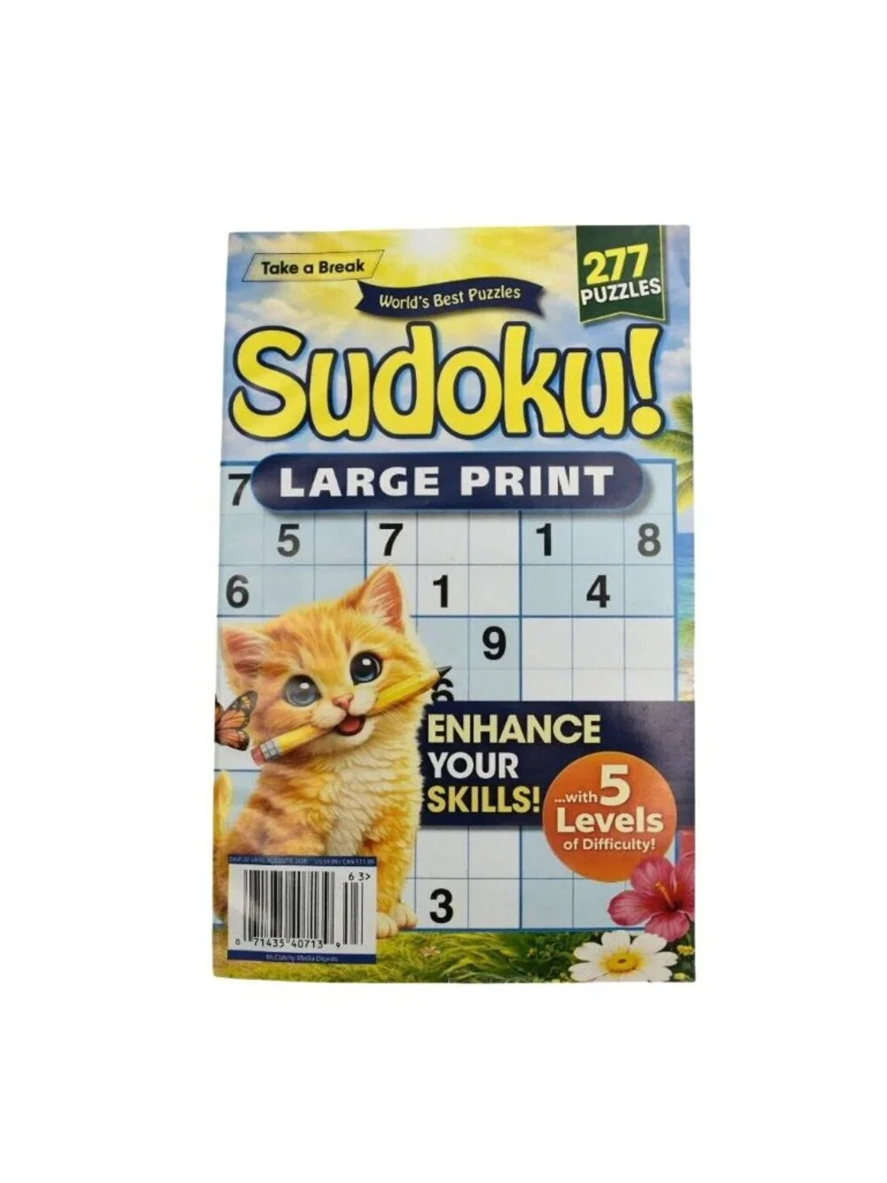 Set Of 6 Puzzle Books Sudoku Word Search Crossword Large Print Various Levels