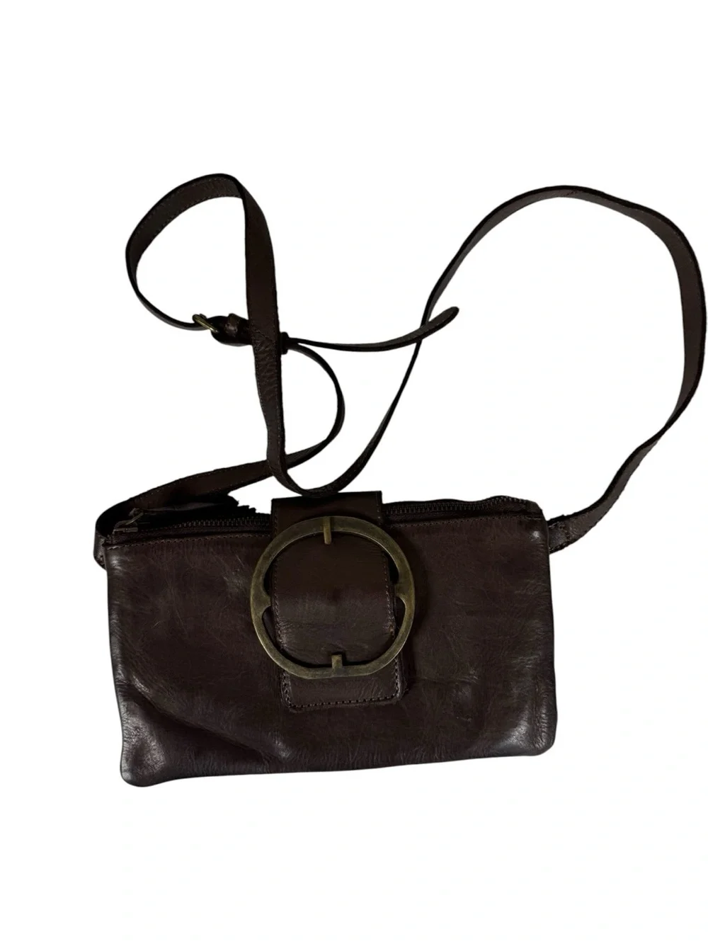Harbour Leather Crossbody Bag with Decorative Ring