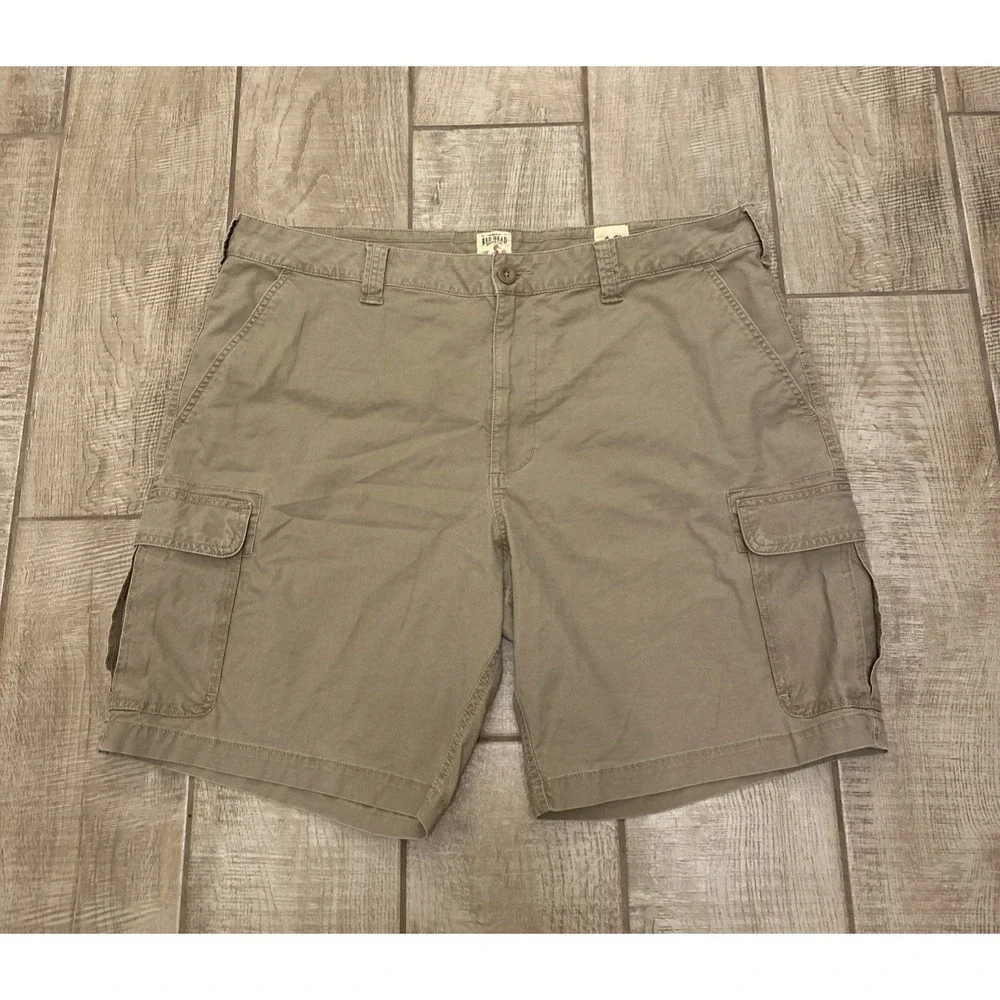 Red Head Cargo Shorts Men 42 Beige Brown Ripstop Fabric Hiking Fishing Outdoors
