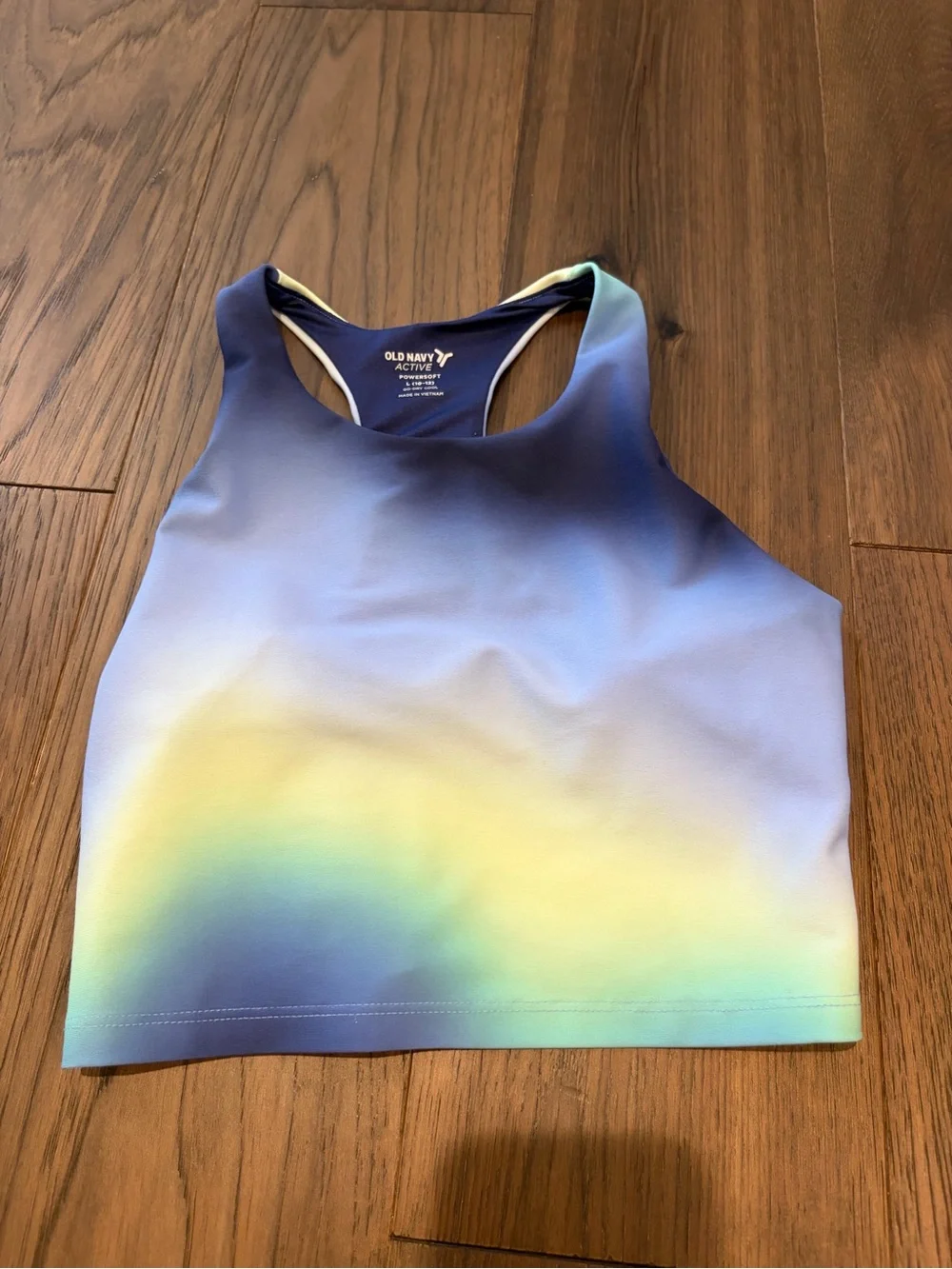 Old Navy Active Girls PowerSoft Ombre Cropped Tank Sports Bra Size L 10-12