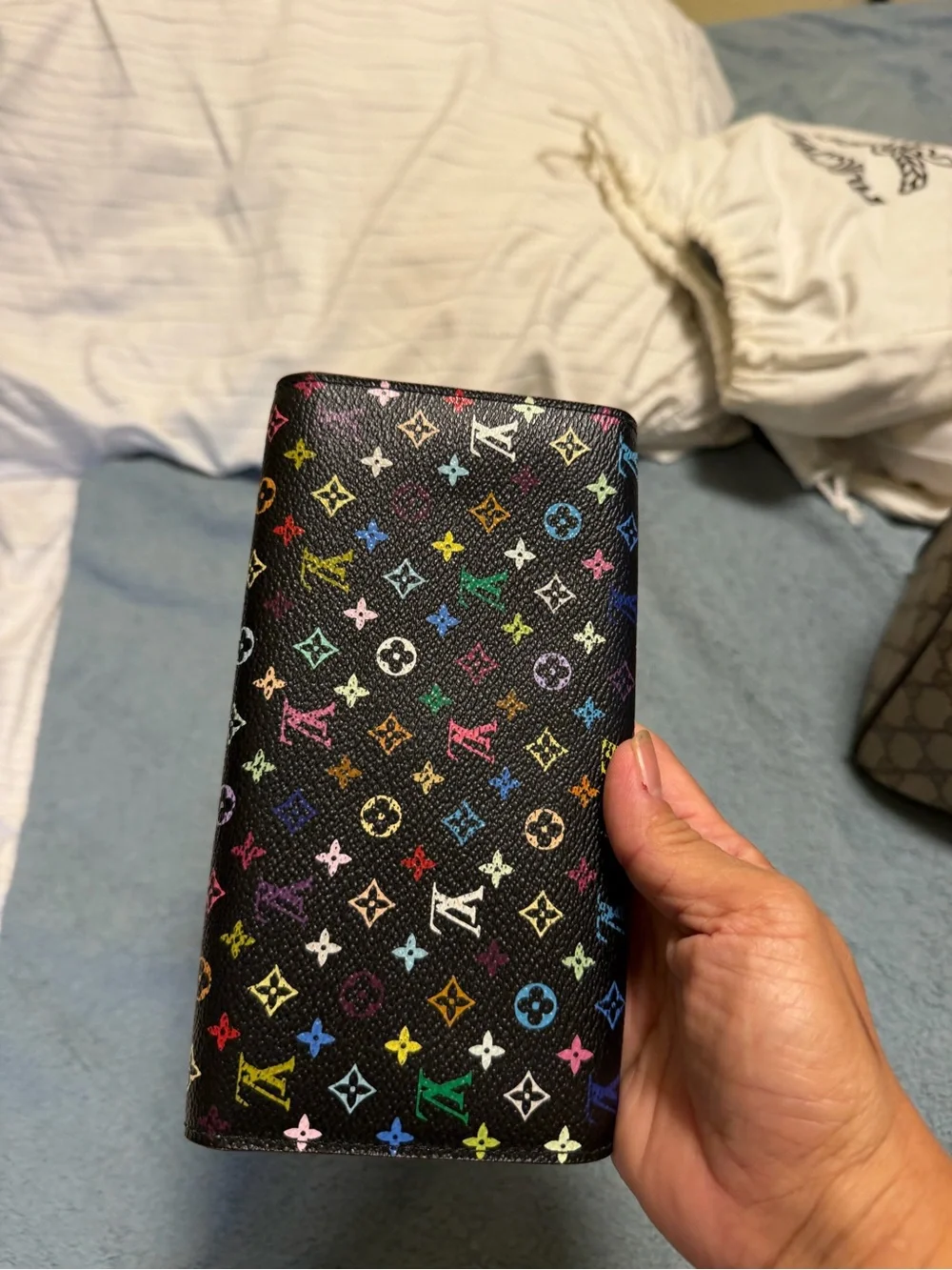 Louis Vuitton Black Multicolor Monogram Snap Wallet