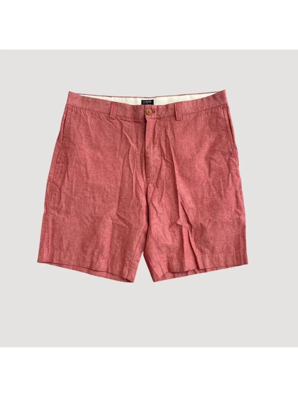 J. Crew Men's 36 Gramercy Red Cotton Shorts Casual Summer Wear P0271
